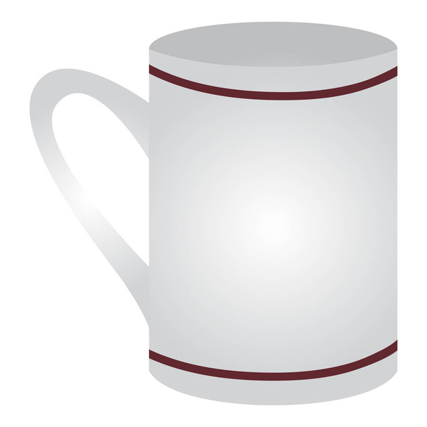 Isolated white mug - Vector, Image
