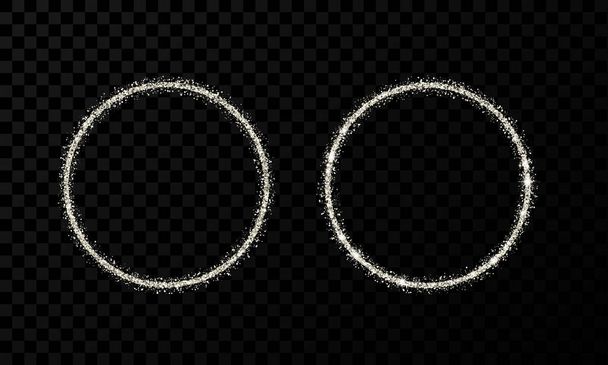 Dwie nowoczesne błyszczące ramki z efektami świetlnymi - Wektor, obraz