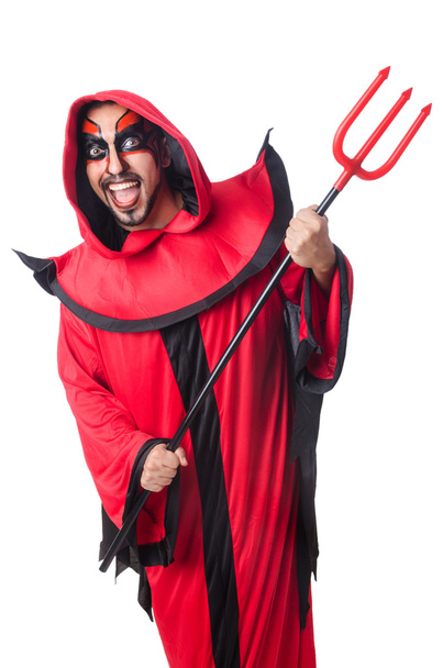Man devil in red costume - Photo, Image