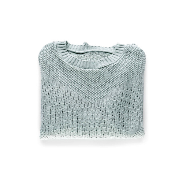 Stylish sweater on white background - Фото, зображення