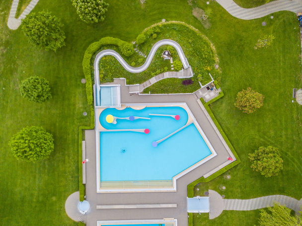 Aerial view of public swimming pool - Photo, Image
