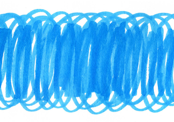 Αφηρημένο φωτεινό μπλε πινελιές υφή σε λευκό - Φωτογραφία, εικόνα