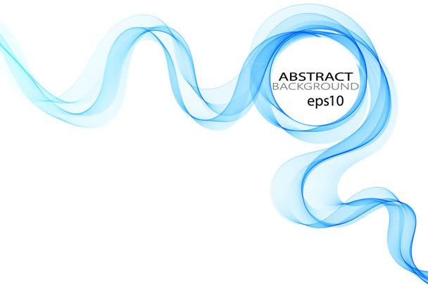 Abstract vector blue wave background, stylized bird - Vektori, kuva