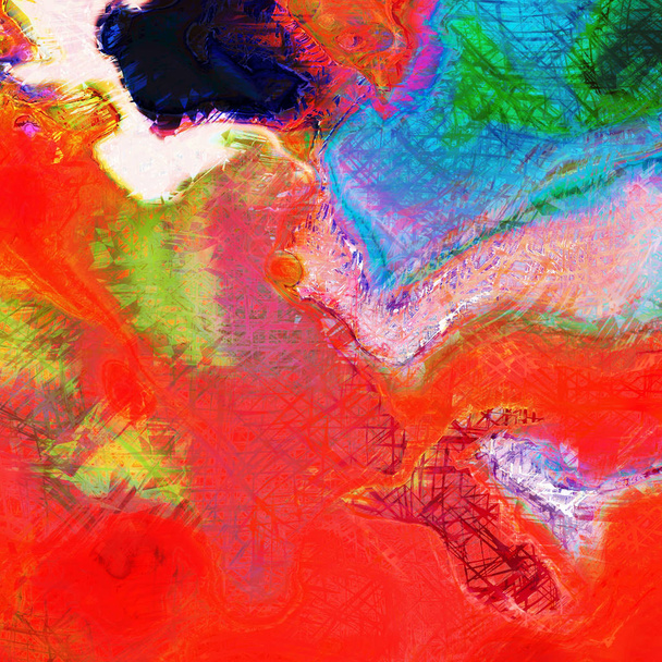 modernia taidetta. värikäs nykyaikainen taideteos. väri aivohalvauksia maali. siveltimenvedot abstraktilla pohjalla. harjamaalaus. - Valokuva, kuva