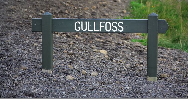Gulfoss signpost - Photo, Image