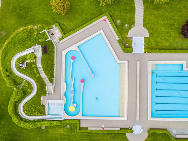 Aerial view of public swimming pool - Photo, Image
