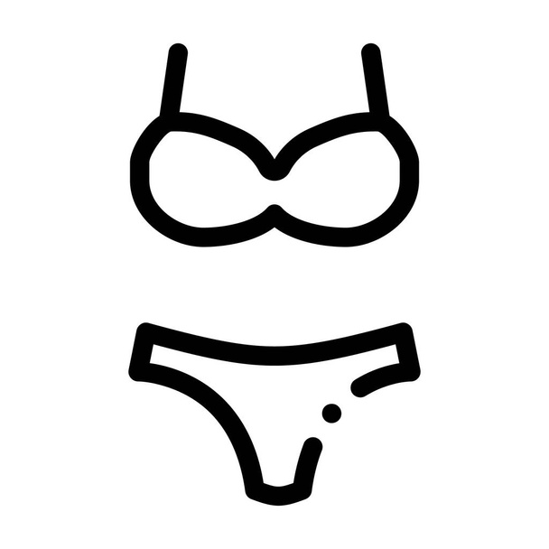 Schwimmanzug Symbol Vektor Umriss Illustration - Vektor, Bild