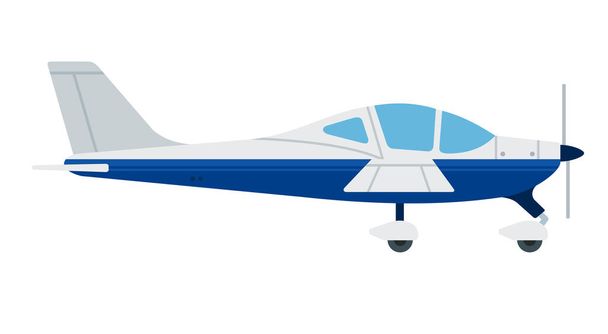 Sports monoplane vector flat material design isolated object on white background. - Vecteur, image