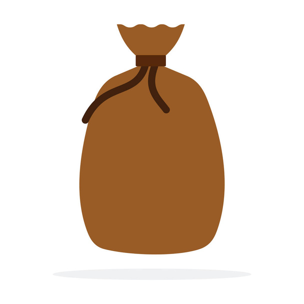 Tied a bag of coffee beans vector flat isolated - Vector, Image