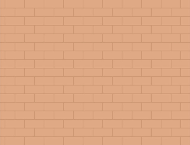 Brown brick wall vector flat isolated - Vektor, kép