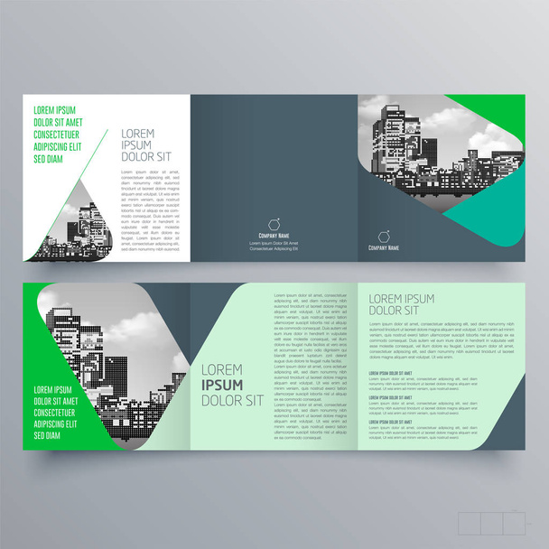 Prospektus tervezése, brossúra sablon, kreatív tri-fold, trend prospektus - Vektor, kép