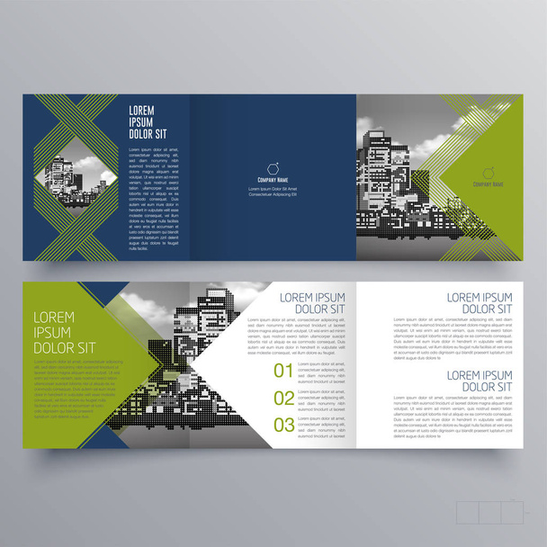 Brochureontwerp brochure sjabloon, creatieve gevouwen, trend brochure - Vector, afbeelding
