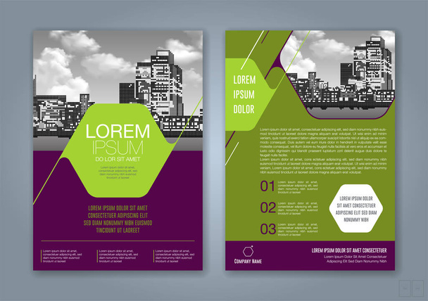 Yıllık iş raporları kitap kapağı broşür afişi için asgari geometrik şekiller tasarım arka planı - Vektör, Görsel
