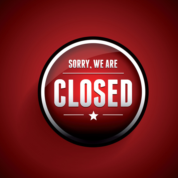 We Are Closed Sign - Vector, Image