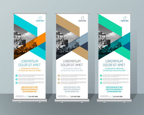 Banner Design Signboard Advertising Brochure Flyer Template Vector X-banner and Street Business Flag of Convenience, Layout Background - Vector, Image
