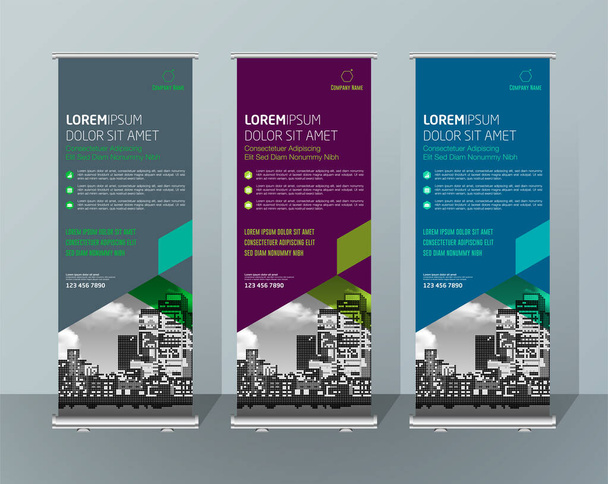 Banner Design Cartello Pubblicità Brochure Flyer Template Vector X-banner e Street Business Bandiera della convenienza, layout di sfondo
 - Vettoriali, immagini