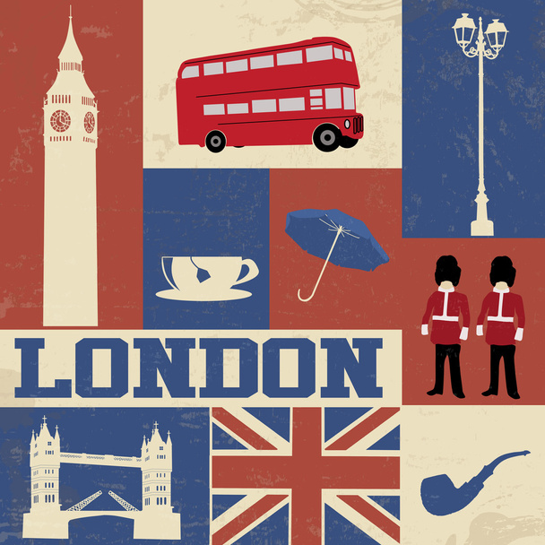 Cartel de símbolos de Londres
 - Vector, imagen