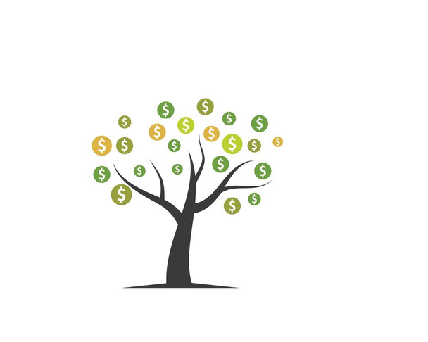 векторная иллюстрация логотипа денежного дерева
 - Вектор,изображение