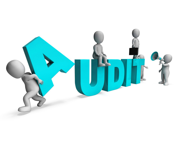 Auditovat znaky ukazuje auditoři auditování nebo kontrola - Fotografie, Obrázek