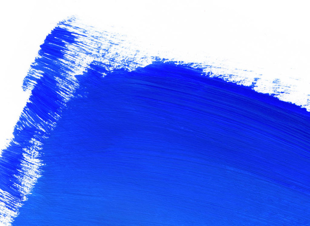 Blue and white hand drawn paint background - Photo, Image