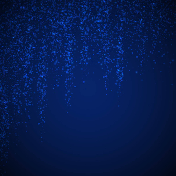 Magic stars Christmas background. Subtle flying sn - Vetor, Imagem