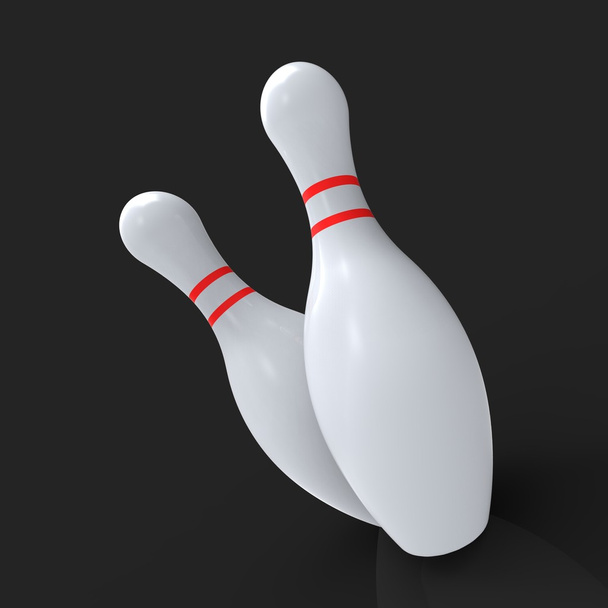 Bowling Pins Showing Skittles Game - Foto, Bild