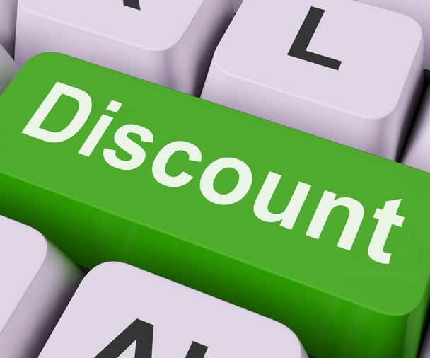 Discount Key Means Cut Price Or Reduc - Photo, Image