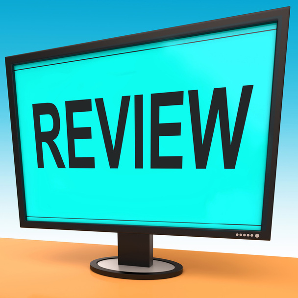 Review Screen Means Check Reviewing Or Reassess - Photo, Image