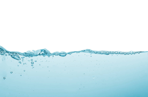 Voda stříkající nebo voda vlna s bublinami vzduchu na pozadí - Fotografie, Obrázek