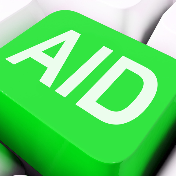 Aid Key Shows Help Assist Or Assistanc - Photo, Image