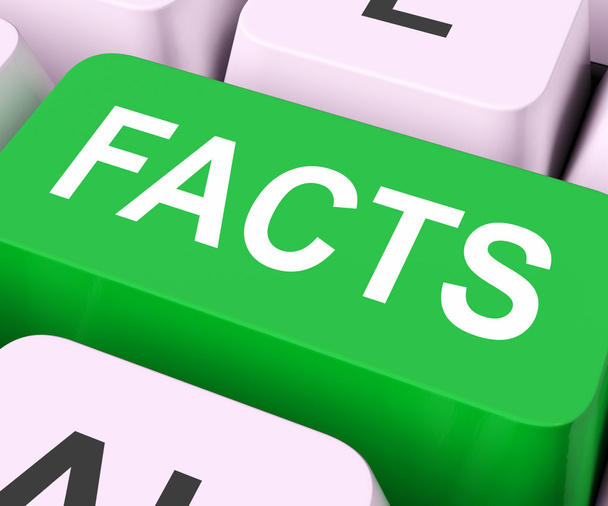 Facts Key Shows True Information And Data - Fotografie, Obrázek