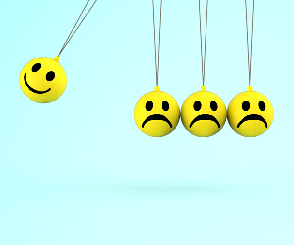 Happy And Sad Smileys montre des émotions
 - Photo, image