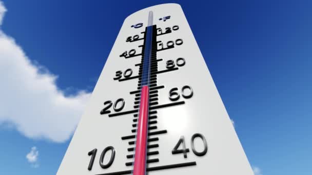 Temperatura na termometrze - Materiał filmowy, wideo