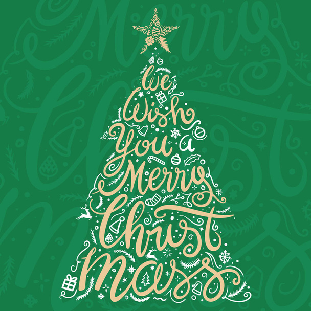 christmas card with abstract ornament. - Vector, Image
