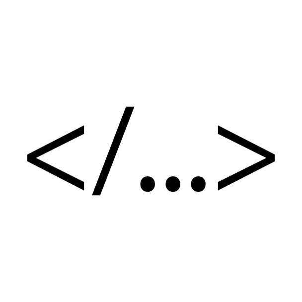 HTML Coding Vector Icon on white background - Vector, imagen