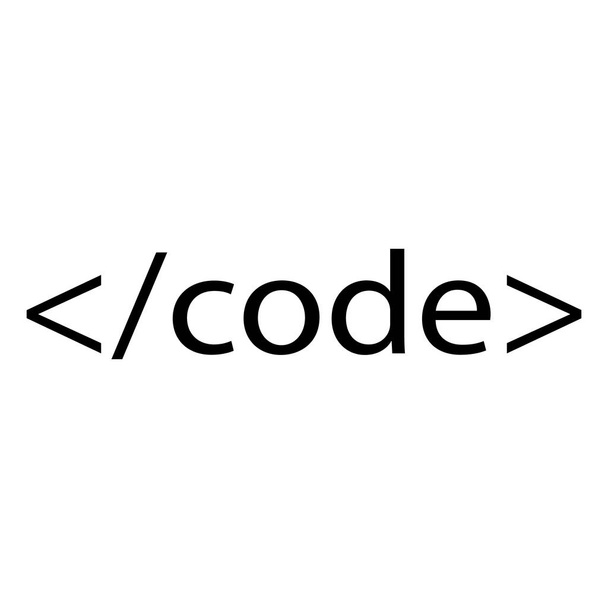 Icône vectorielle de codage HTML sur fond blanc
 - Vecteur, image