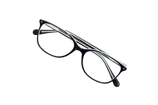 Складені модні окуляри для читання для жінки на білому тлі
 - Фото, зображення