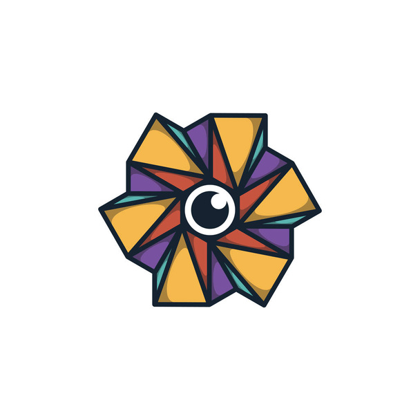 Комбінація вектора дизайну логотипу трикутника та лінзи
 - Вектор, зображення