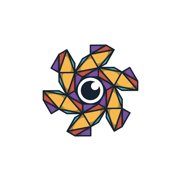Комбінація вектора дизайну логотипу трикутника та лінзи
 - Вектор, зображення