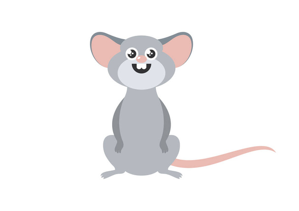 Lindo ratón gris icono vector
 - Vector, Imagen