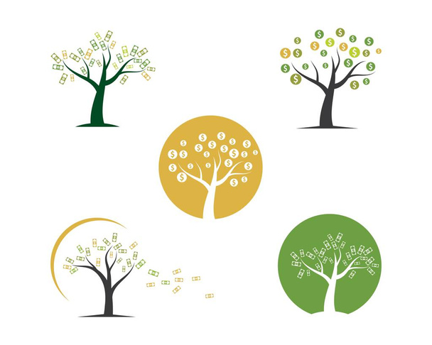 money tree logo icon vector illustration - Vector, Image