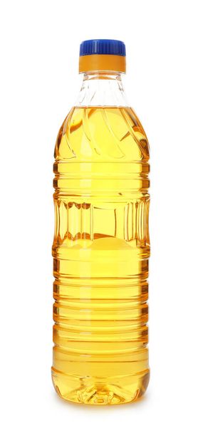 Cooking oil in plastic bottle isolated on white - Foto, Bild