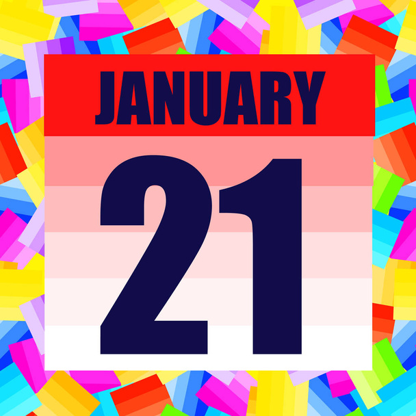 21 de enero icono. Para planear un día importante. Banner para fiestas y días especiales
. - Foto, Imagen
