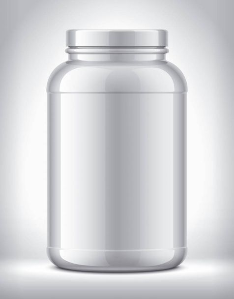  Plastic Jar on background. Glossy surface version. - Foto, afbeelding