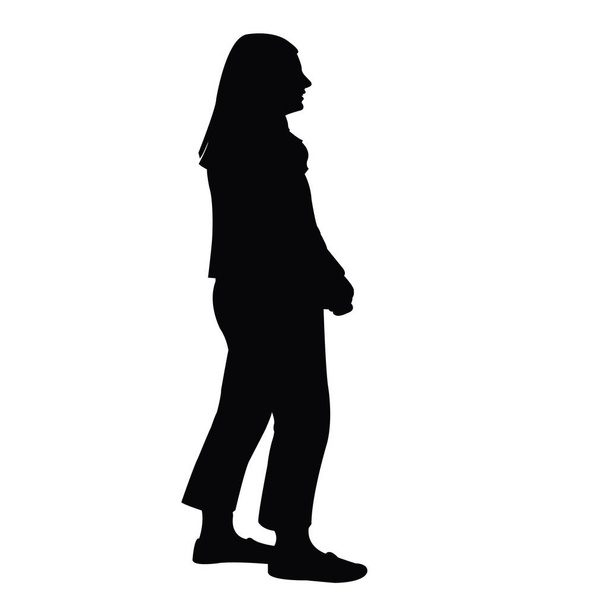 een vrouw lichaam silhouet vector - Vector, afbeelding