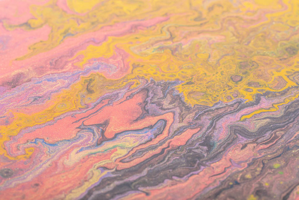Fundo de cor abstrato de pinturas líquidas close-up - Foto, Imagem