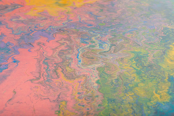 Abstract kleur achtergrond van vloeibare verven close-up - Foto, afbeelding