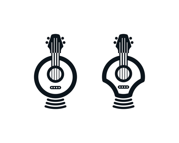 Iconos inusuales de guitarra diapasón símbolo
 - Vector, Imagen