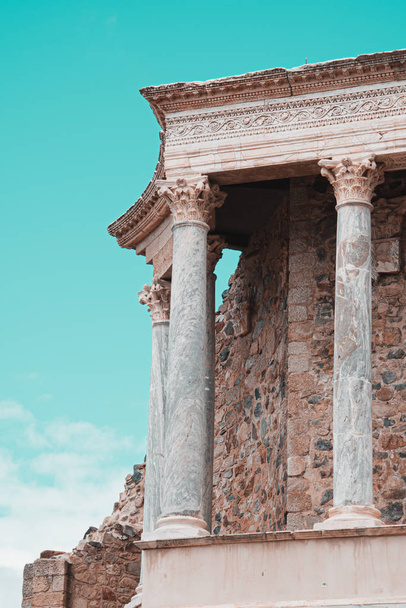 Scaenae frons из Античного Римского театра в Мериде, Испания
. - Фото, изображение