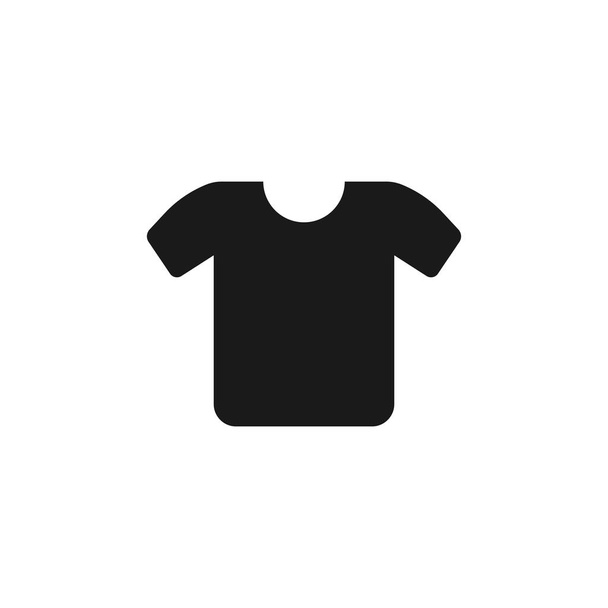 Icono de camiseta simple. Camiseta lisa, camiseta deportiva negra para sitios web modernos de comercio electrónico y diseños de IU de aplicaciones móviles
. - Foto, Imagen